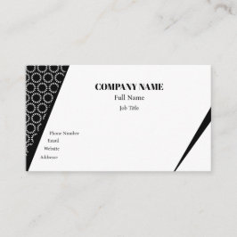 Elegant svart och vit kronblad mandala mönster visitkort