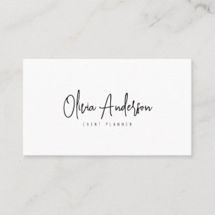 Elegant, svart och vit, minimal Boho-Chic Modern Visitkort