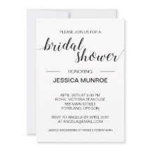 Elegant, svart och vit, minimalistisk Möhippa