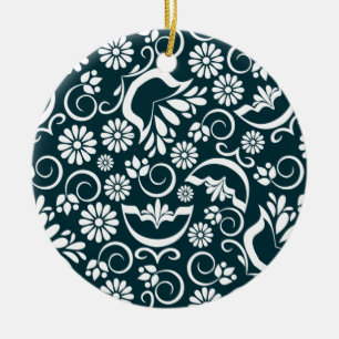 Elegant svart och vit Ornament