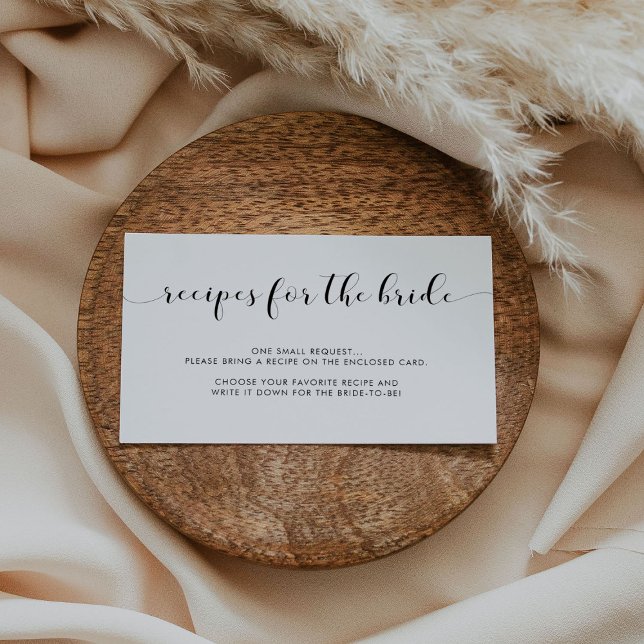 Elegant svart och vit receptförfrågningskort tilläggskort (Skapare uppladdad)