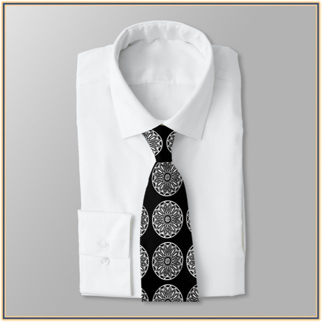 Elegant, svart och vit sida slips (Skapare uppladdad)