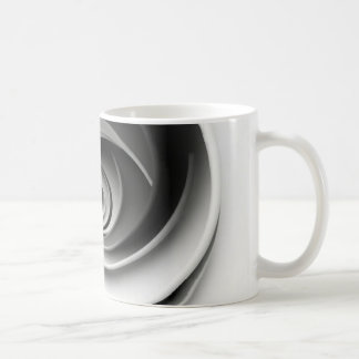Elegant svart och vit spiral abstrakt design kaffemugg
