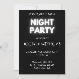Elegant svart och vit stag party-inbjudan inbjudningar