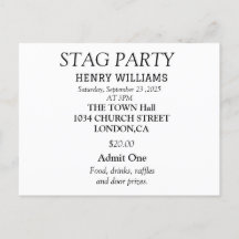 Elegant svart och vit svenfestinladning