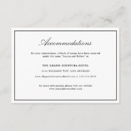 Elegant, svart och vit tjockt Gräns Tilläggskort