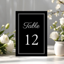 Elegant Svart Och Vitt Bröllop