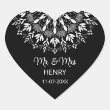 Elegant, svart och vitt bröllop