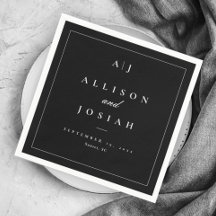 Elegant Svart och Vitt Bröllop