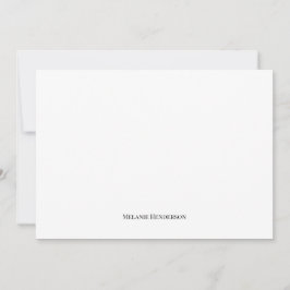 Elegant, svart och vitt, klassiskt anteckningskort