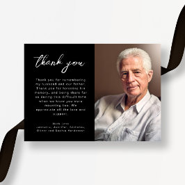 Elegant, svart och vitt skript, bakgrundsfoto tack kort