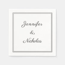 Elegant, svart och vitt skript Bröllop