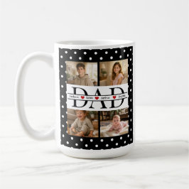 Elegant svart prickig skräddarsydd faderpresent m Kaffemugg