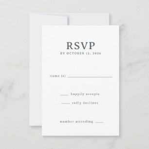 Elegant Svart RSVP-kort OSA Kort