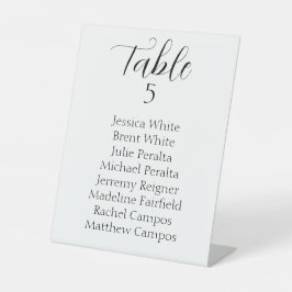 Elegant svart script bröllop placering bord