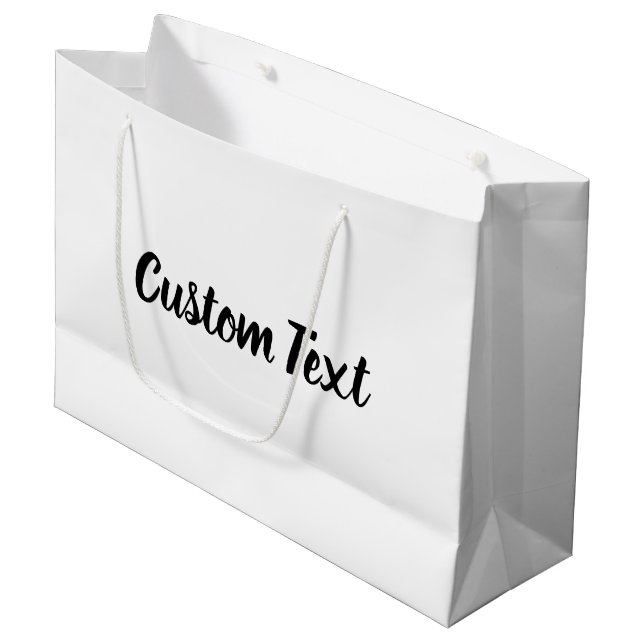 Elegant Svart skripttextmall vit (Framsidan Vinklad)