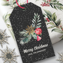 Elegant svart snöflinga julskrift