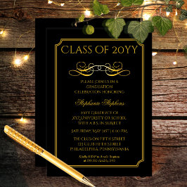 Elegant svart | STUDENTFESTEN GULD UNIVERSITETEN Inbjudningar