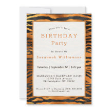 Elegant Svart tiger Skriv ut på födelsedagen