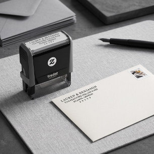 Elegant Svart Typografisk Självfärgande Stämpel