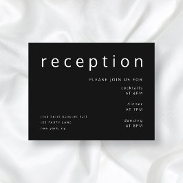 Elegant svart typsnitt för bröllop tilläggskort