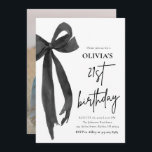 Elegant Svart vattenfärgsruta, 21:e Födelsedagsfes Inbjudningar<br><div class="desc">Firar att du vrider 21 i stil med dessa chic och sofistikerade inbjudningar! 🎀 inbjudan har en minimalistisk svartvit färgsdesign, den här eleganten anger tonen för en glamorös och oförglömlig födelsedagseftermiddag. Perfekt för en coquette, svart eller modern soirée, de för med sig en bit raffinerad lyx till din speciella dag....</div>