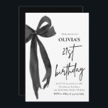 Elegant Svart vattenfärgsruta, 21:e Födelsedagsfes Inbjudningar<br><div class="desc">Firar att du vrider 21 i stil med dessa chic och sofistikerade inbjudningar! 🎀 inbjudan har en minimalistisk svartvit färgsdesign, den här eleganten anger tonen för en glamorös och oförglömlig födelsedagseftermiddag. Perfekt för en coquette, svart eller modern soirée, de för med sig en bit raffinerad lyx till din speciella dag....</div>