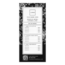 Elegant svart & vit blomsterfrisörsalong