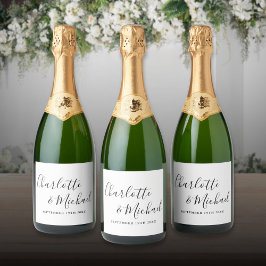 Elegant svart-vit bröllopsskrift