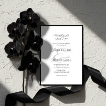 Elegant svart & vit gammal peng wedding