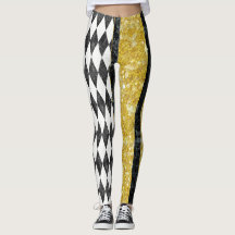 Elegant svart vit guld Harlequin Diamond Argyle