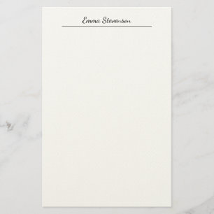 Elegant svart & vit handskrift Professional Brevpapper