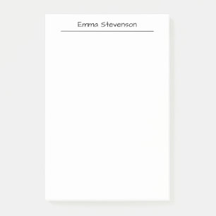 Elegant svart & vit handskrift Professional Post-it Block