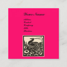 ELEGANT SVART VIT HETROSA PEACOCK-MONOGRAM