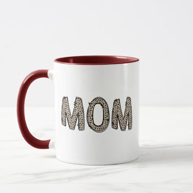 Elegant svart vit Mamma Mamma Mugg (Vänster)
