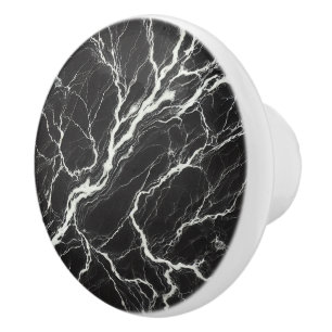 Elegant svart-vit marmorerad look glamour knopp