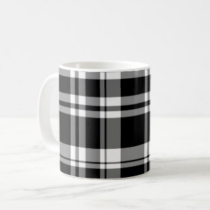 Elegant, svart vit mönster kaffemugg