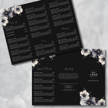 Elegant Svart Vitt Spa Tjänster Meny Broschyr