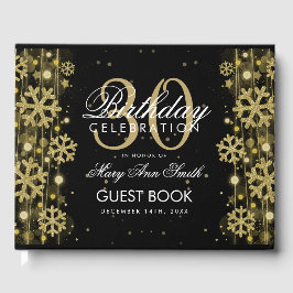 Elegant, Svarta 30års födelsedag, västra Glitter Gästböcker
