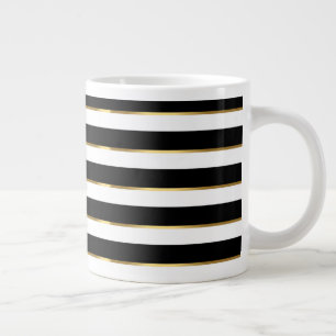Elegant Svarta Guld, Svarta havet, Vita Jumbo Mugg