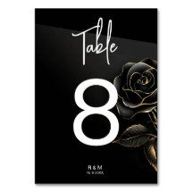 Elegant Svarta havet och Bordsnumret Guld Ro