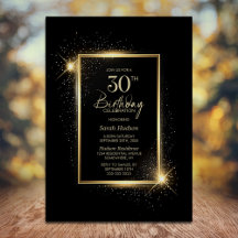 Elegant Svarta havet och Guld 30års födelsedag Par