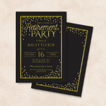 Elegant Svarta havet och Guld Pension Party
