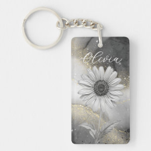 Elegant Svarta och Guld Daisy Anpassningsbar