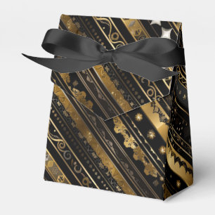 Elegant Svarta och Guld diagonalt utjämnat Tält Presentaskar