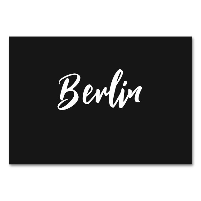 Elegant Svarta och vita Anpassningsbarna Bord Namn Bordsnummer (Framsidan)