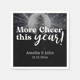 Elegant Svarta Silver Vita Nyårsaftonen Bröllop Pappersservett