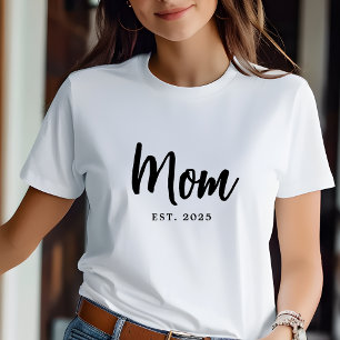 Elegant svartskrift etablerad ny mammatröja t shirt