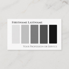 Elegant svartvit abstrakt, moderna former QR-kod Visitkort