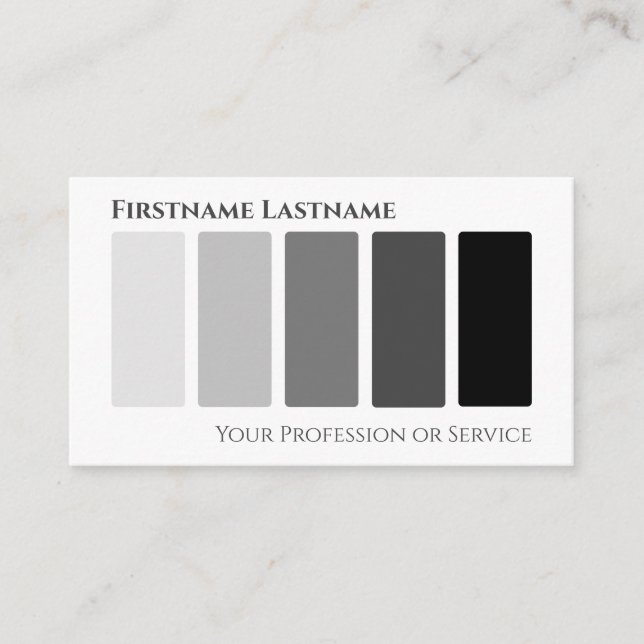 Elegant svartvit abstrakt, moderna former QR-kod Visitkort (Framsida)